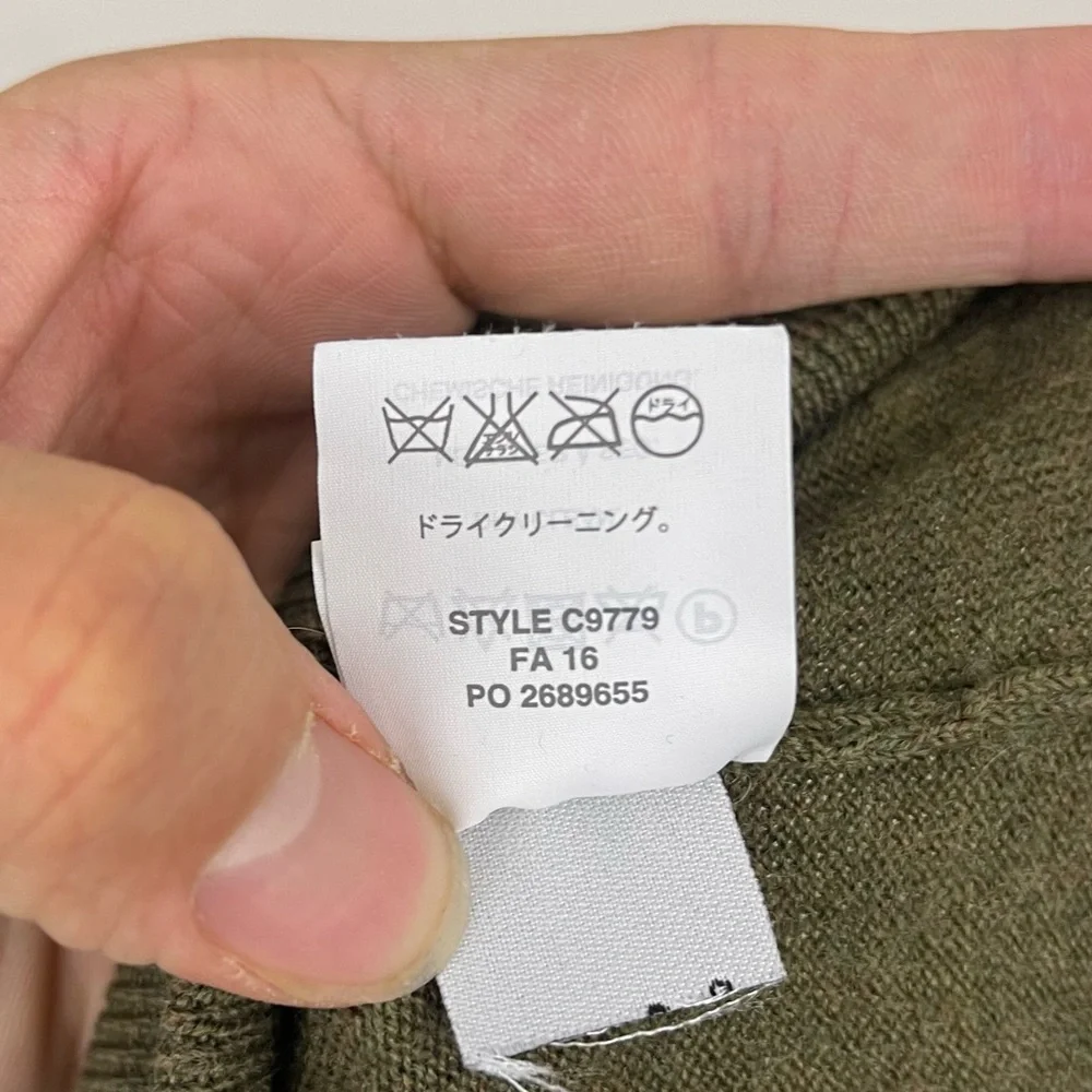 J. Crew Slim Fit 100% Merino Wool Half Zip Sweater in Olive Green